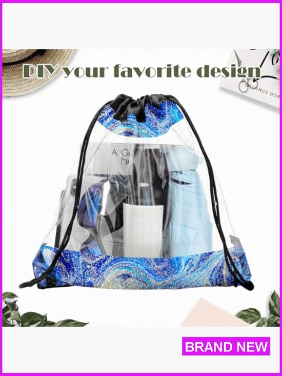 30 Pack Clear Drawstring Backpack Stadium Approved Waterproof String Bags Gym main image 4